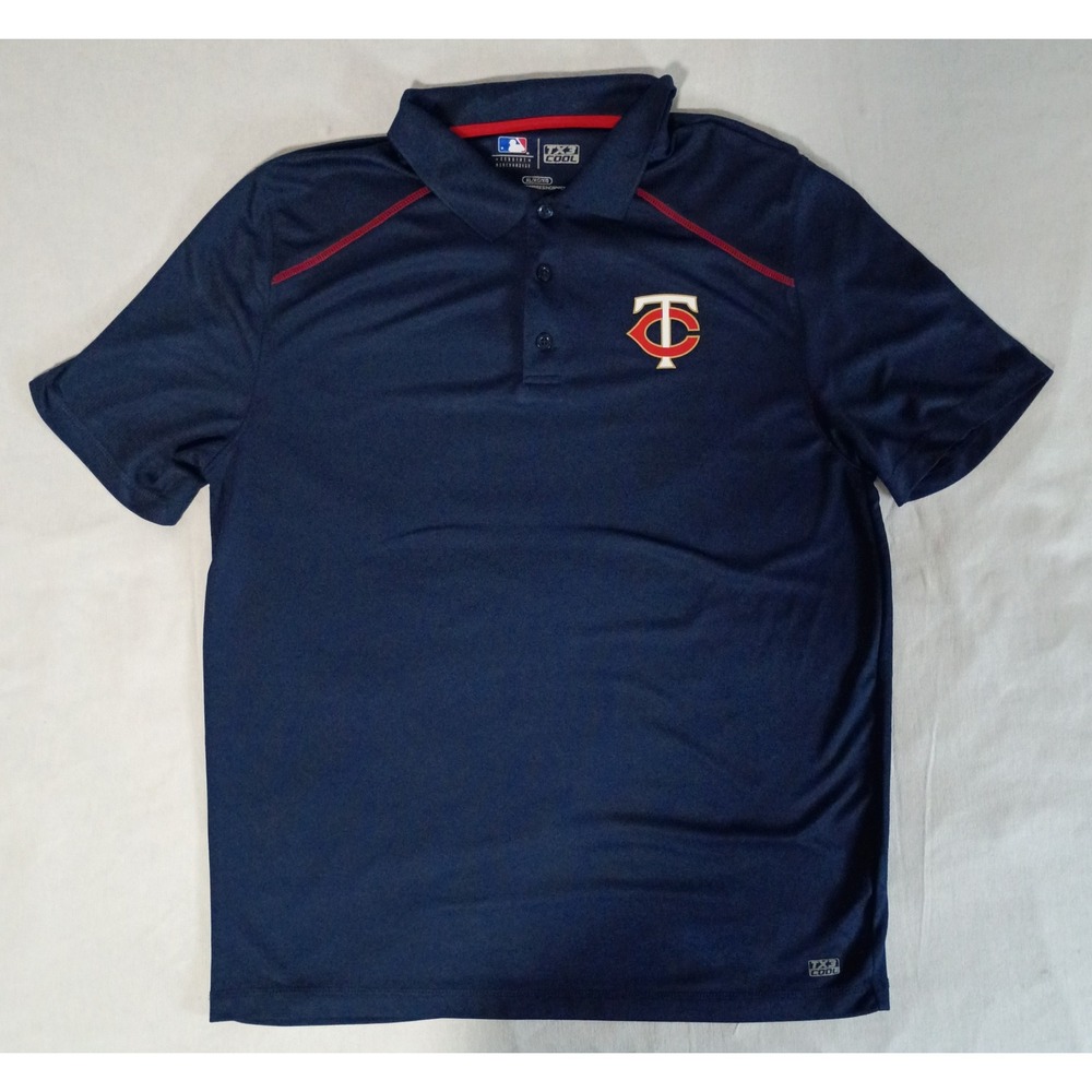 Minnesota Twins MLB TX3 Cool Performance Polo Shirt Navy Blue Men's XL